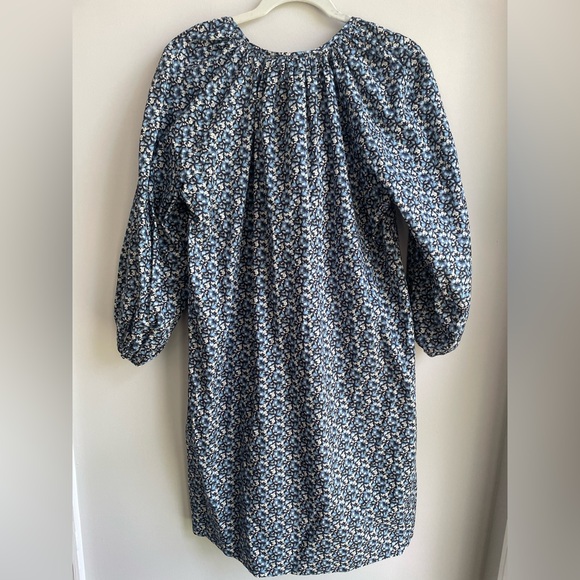 One of a Kind Sample Sale Ann Mashburn Belted Dress in Blue Liberty Fabric Small - Picture 8 of 12